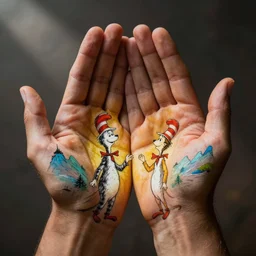 reiki healing hands close up, loving vibrations, designed by dr seuss and michal karcz, by cyril rolando and asher durand and natalie shau