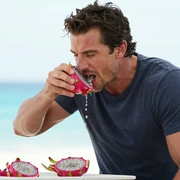 henry cavill puking out a dragonfruit
