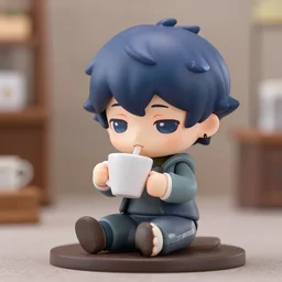 nendoroid 🦖 drinking coffee