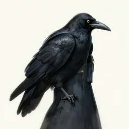 howl's moving castle, howl as a black raven, intricate, elegant, highly detailed, digital painting, artstation, concept art, smooth, sharp focus, illustration, art by artgerm and greg rutkowski and alphonse mucha and francisco goya