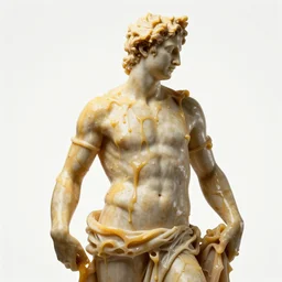 highly detailed melted wax, gi, global illumination, physically based rendering, photorealistic, top light, by Livio Scarpella, Bernini, white background