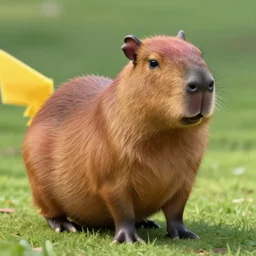 a film still of a capivara in detective pikachu