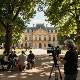 cinematography plein air painters in Parc Monceau by Emmanuel Lubezki