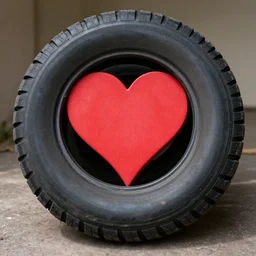 hearts on tire
