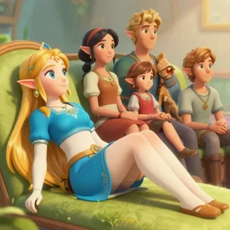 Princess Zelda relaxing, Lilia Alvarado, Sophie Anderson, Mark Arian, Bob Byerley, Charlie Bowater, Mark Brooks, Steve Henderson, Justin Gerard, Arthur Hughes, Edward Robert Hughes, Mark Keathley, Victor Nizovtsev, Carlos Shwabe, Ross Tran, WLOP