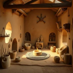 room made out of clay