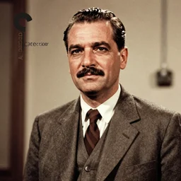 50s movie still of Josip Broz Tito, cinestill 800t Agfacolor, heavy grain, high quality, criterion collection