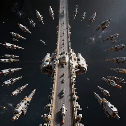 sidescrolling shooter spaceship with lots of tiny guns, outer space, hyperrealism, fine detail, 8 k, 3 d render by mandy jurgens, artgerm, and lu ji, centered, artsation contest winner, cgsociety, cryengine, concept art, photorealism, daz 3 d, sketchfab, zbrush, vray, by robert mccall and michael whelan