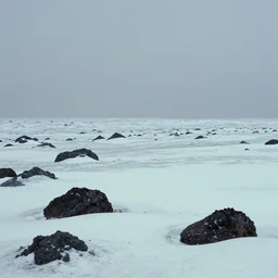 minimalist charred rocky snowdrift landscape with slow wide contours from mulan ( 1 9 9 8 )
