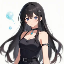 pretty elegant girl made of slime, beautiful character portrait, anime, pixiv, artstation