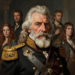 portrait of an old spanish captain manuel fraga iribarne, colourised, face portrait, epic, tragic, military art, fantasy, dieselpunk, hd shot, digital portrait, beautiful, artstation, comic style, by artgerm, guy denning, jakub rozalski, magali villeneuve and charlie bowater