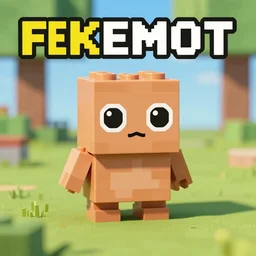 tiny creature made of one brick, four legged, big cute eyes, cute looking, kawaii, shallow depth of field, character, game concept art, blocky, lego mixels inspired, pokemon inspired, flat colors like katamari damacy, blocky like minecraft, promotional image, 3 d rendering, octane render