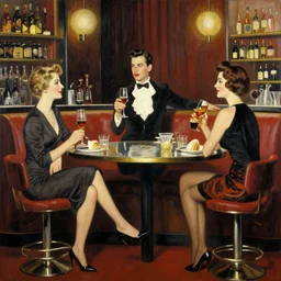 1 9 3 0 s chicago speakeasy, painting by norman rockwell