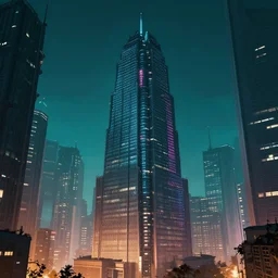 tallneck in cyberpunk city