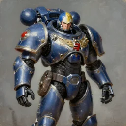 full character portrait max mad cyberpunk warhammer 4 0 k, machinist tech priest super soldier wearing a full suit of electrified body armor not the girl with the pearl earring character design, painting by gaston bussiere, katsuya terada, nc wyeth, greg rutkowski, craig mullins, vermeer, frank frazetta, mucha, tom of finland, trending on artstation, jeffery catherine jones