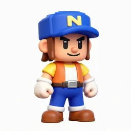 a 3 d model of a character in a 1 6 bit super nintendo game