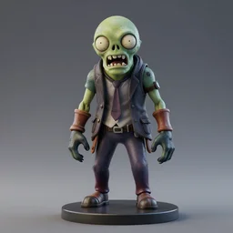 zombie, nendoroid, figurine, detailed product photo, octane render, photorealistic