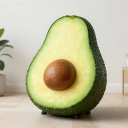 armchair in the shape of an avocado