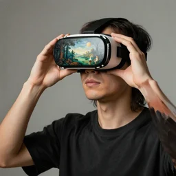 raver wearing vr - glasses painted by hieronymus bosch, digital art.