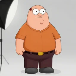 real - life peter griffin. professional studio photo.