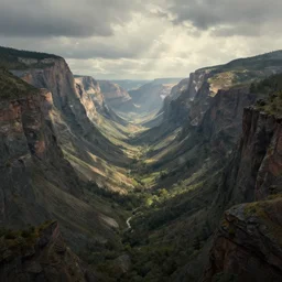 the lost valley, landscape, alex ross, eddie mendoza, raphael lacoste, sebastian ludke, concept art, matte painting, highly detailed, rule of thirds, dynamic lighting, cinematic, detailed, magnificiant landscape, denoised, centerd
