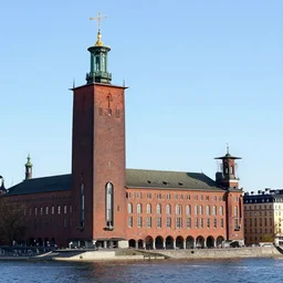 stockholm city hall, year 3 0 2 2, nadav kander, trending on artstation