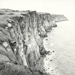 windswept cliffs. gouache by award - winning mangaka, chiaroscuro, intricate details, bokeh, backlighting, field of depth