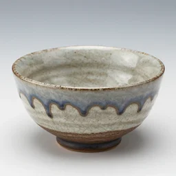 japanese handmade rice bowl, dripping glaze, crackled, glazed clay, artistic, exquisite, zen,