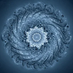 mathematically generated fractal pattern in water