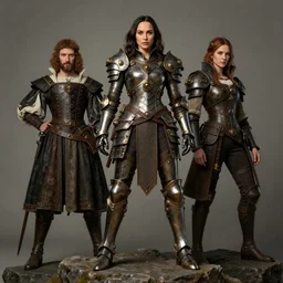highly detailed steampunk armor on gal gadot posing while standing on a rock : leonardo da vinci, greg rutkowski, magali villeneuve
