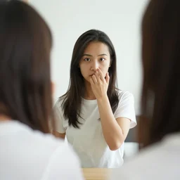 first person pov of me looking in the mirror, sony