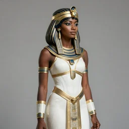 black african annasophia robb as ancient egyptian warrior, white linothorax, intricate, elegant, highly detailed, digital painting, artstation, concept art, smooth, sharp focus, illustration, orientalism, edwin long, theodore ralli, aleksi briclot, rutkowski, bouguereau