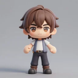generic vtuber avatar, simetric, brown hair, t-pose, 3d render, Octane, hd