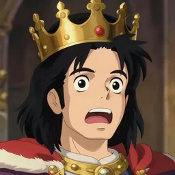 centered!! macro head portrait of medieval shocked king michael jackson, artstation, detailed cartoon, elegant, digital painting, concept art, smooth, sharp focus, illustration, ghibli, makoto shinkai, don bluth, fujita goro, jean giraud, akihiko yoshida, tom whalen 8 k