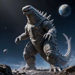 giant kaiju in space