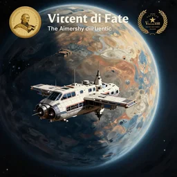 A spaceship lands on a mysterious planet, digital art, painted by Vincent di Fate