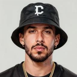 ultra realistic illustration, rapper bad bunny music artist with bucket hat, highly detailed, digital painting, concept art, smooth, sharp focus, illustration