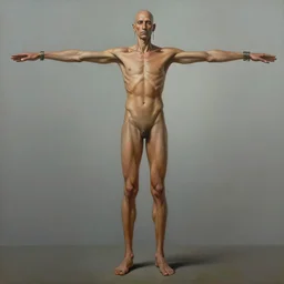 sazed, bald tan man, tall and long - limbed, stretched - out earlobes, wearing bracelets all over his body, portrait painting by alphonse murac, craig mullins, collaborative painting, very detailed and high quality, 4 k, 8 k, artstation