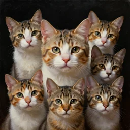 a portrait of a gang affiliated kitten, anatomically correct, beautiful perfect face, oil painting, matte, black background, volumetric dynamic lighting, highly detailed, cinematic lighting, unreal engine, 8 k, hd, by beksinski
