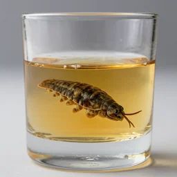 tardigrada swimming in a glass of whiskey