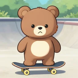 skateboarding bear