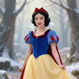 snow white, photorealistic, 8 k image