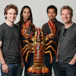 zoological portrait of a human lobster by kuldar leement and ruan jia and brad rigney and micha karcz and brad rigney 0. 0 0 0