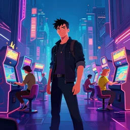 epic cyberpunk arcade city : : blade runner, james guilleard, beeple, laurie greasley, dan mcpharlin : : ornate, dynamic, particulate, rich colors, intricate, elegant, highly detailed, centered, artstation, smooth, sharp focus, octane render, 3 d