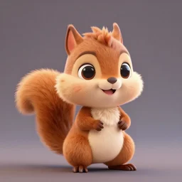 portrait character design a young cute fluffy squirrel character, style of maple story and zootopia, 3 d animation demo reel, portrait studio lighting by jessica rossier and brian froud and gaston bussiere