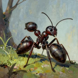 ant soldier man in the style of romanticism, cinematic, artstation, moebius, greg rutkowski