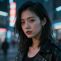 portrait in cyberpunk by professional photographer detailed photo 3 5 mm