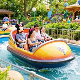It's a Small World is a water-based boat ride located in the Fantasyland area at various Disney theme parks worldwide, detailed photo