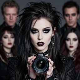 portrait of a stunningly beautiful alluring and attractivel gothic emo punkfemale maiden, id magazine photoshoot, depth of field, zeiss lens, detailed, symmetrical, centered, fashion photoshoot, by annie leibovitz and steve mccurry, david lazar, jimmy nelsson, breathtaking, 8 k resolution, extremely detailed, beautiful, establishing shot, artistic, hyperrealistic, beautiful face, octane render
