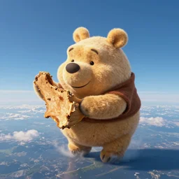 large piece of human pooh falling to earth
